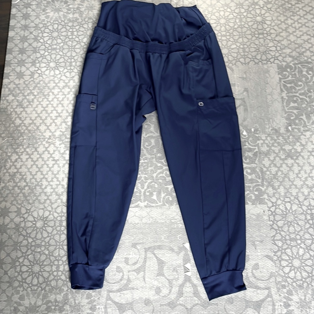 Wonderwinks maternity scrub joggers, large, navy